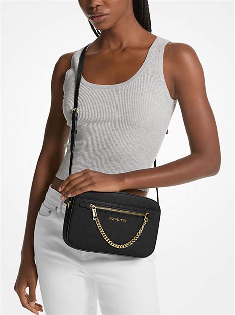 michael michael kors jet set medium saffiano leather crossbody bag|saffiano leather crossbody bag.